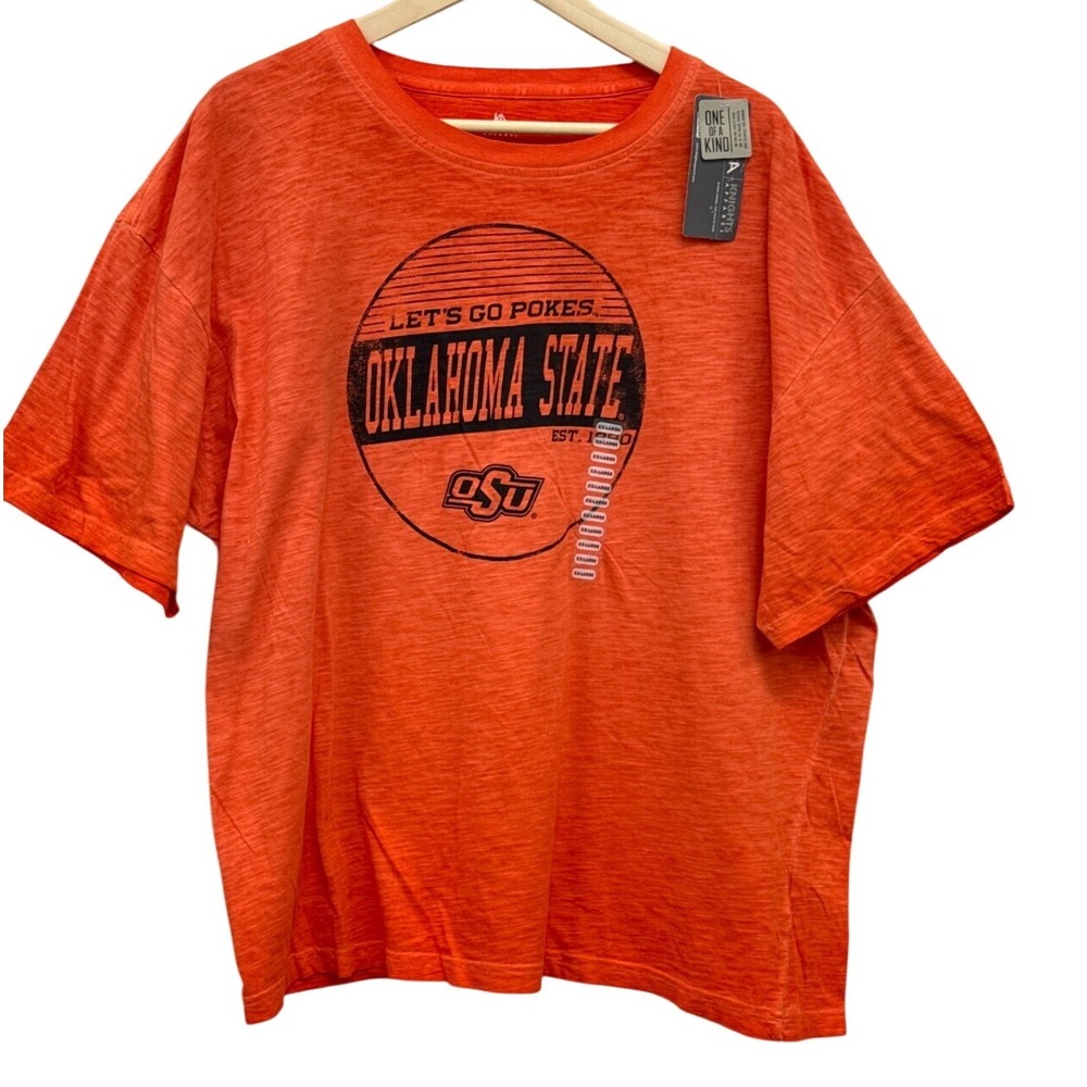 Knights Apparel Mens Orange Oklahoma State‎ Graphic Shirt 2XL Short Sleeve NWT